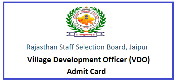 RSMSSB VDO Admit Card