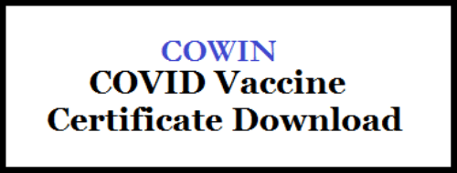 COWIN covid vaccine certificate download
