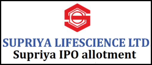 supriya lifescience IPO allotment status and date