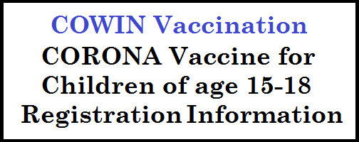 COVID CORONA vaccine for Children