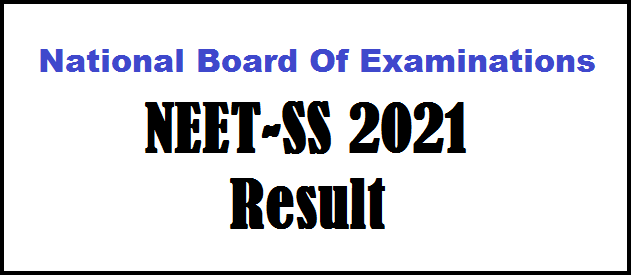 NEET SS Result 2021