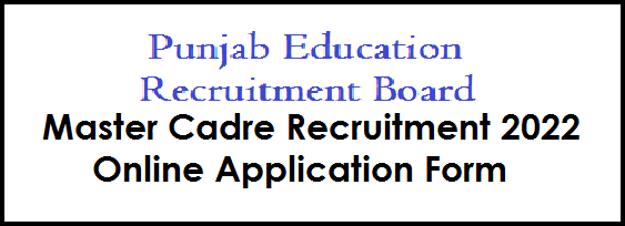 Punjab Master cadre recruitment 2022