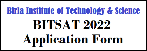 bitsat 2022 application form