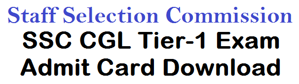 ssc cgl admit card tier-1 exam