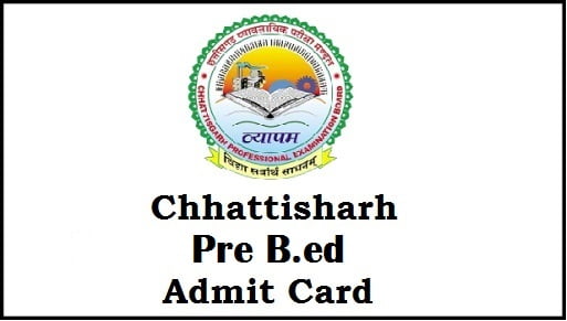 Chhattisgarh CG vyapam pre bed admit card