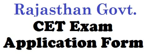 Rajasthan CET application Form