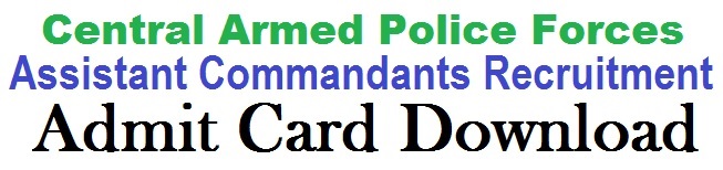 CAPF AC Admit Card