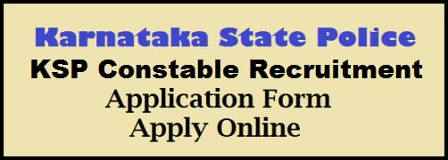 KSP constable Recruitment application form notification