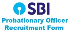 SBI PO recruitment form notification