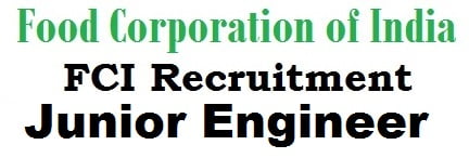 fci JE Junior Engineer recruitment application form notification