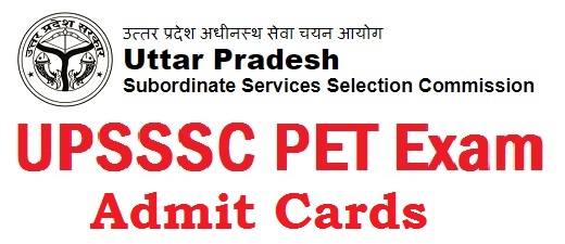 UPSSSC PET Exam admit card