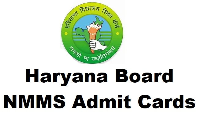 haryana nmms admit cards
