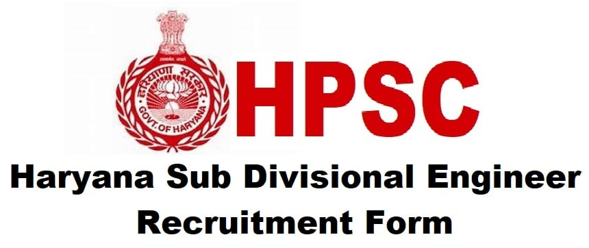 hpsc haryana sub divisional engineer recruitment application form