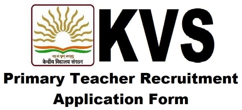 kvs primary teacher recruitment application form