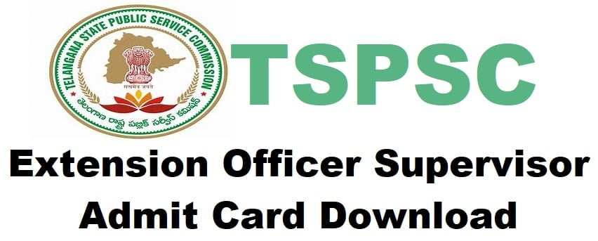 tspsc extension officer admit cards