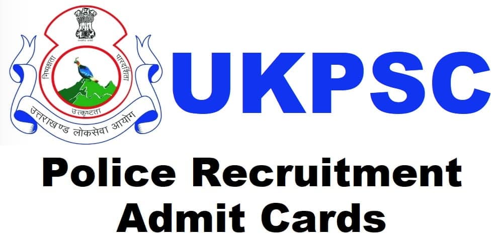 ukpsc police recruitment admit card