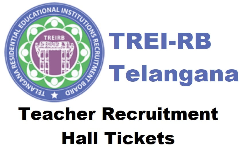 telangana trei-rb teacher recruitment hall tickets