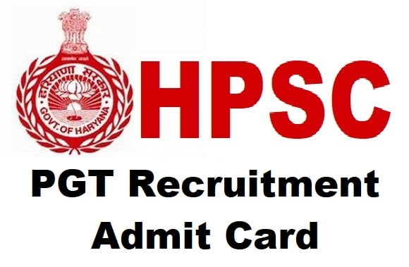 hpsc haryana PGT recruitment admit card