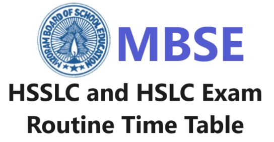 mizoram mbse hsslc and hslc exam routine time table