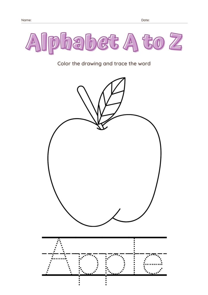 alphabet coloring page