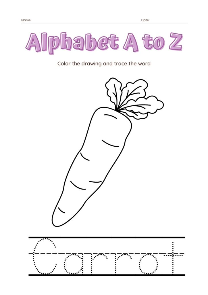 alphabet coloring page