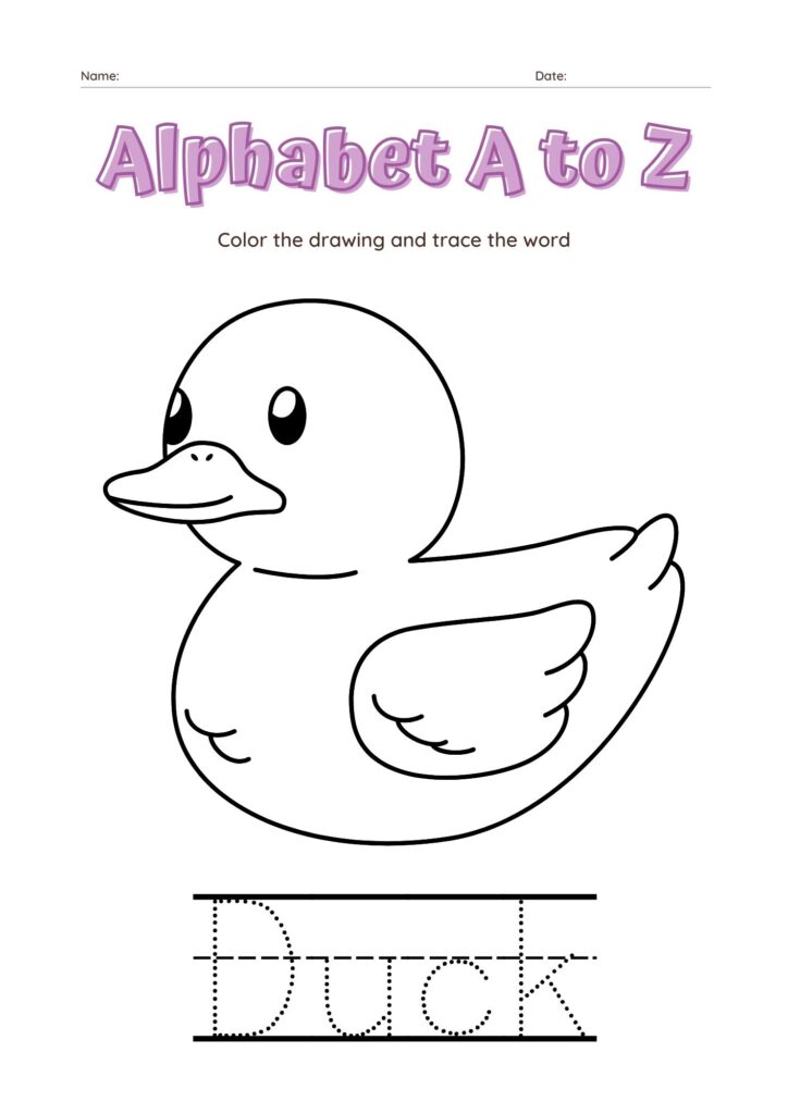 alphabet coloring page