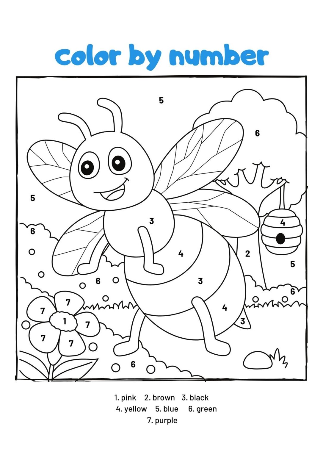 Color By Number coloring pages for Kids - Free Printable Download in ...