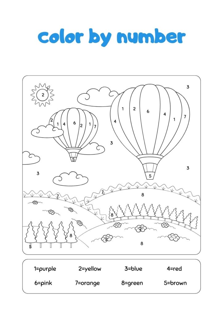 Color By Number Coloring Pages