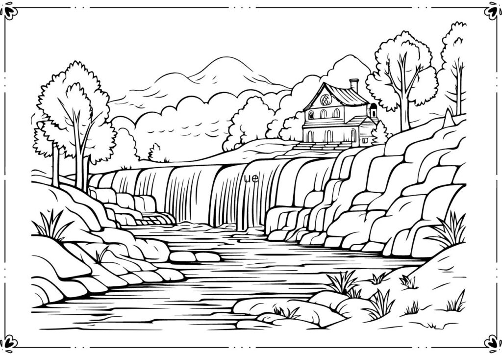 Nature Scenes Coloring Pages