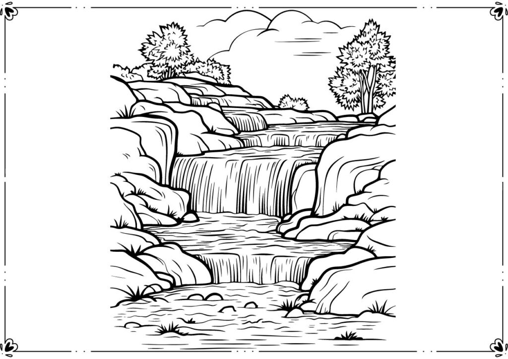 Nature Scenes Coloring Pages