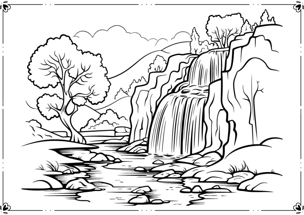 Nature Scenes Coloring Pages