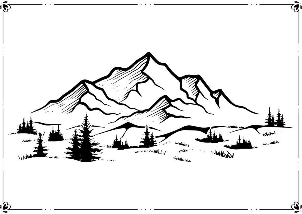 Nature Scenes Coloring Pages