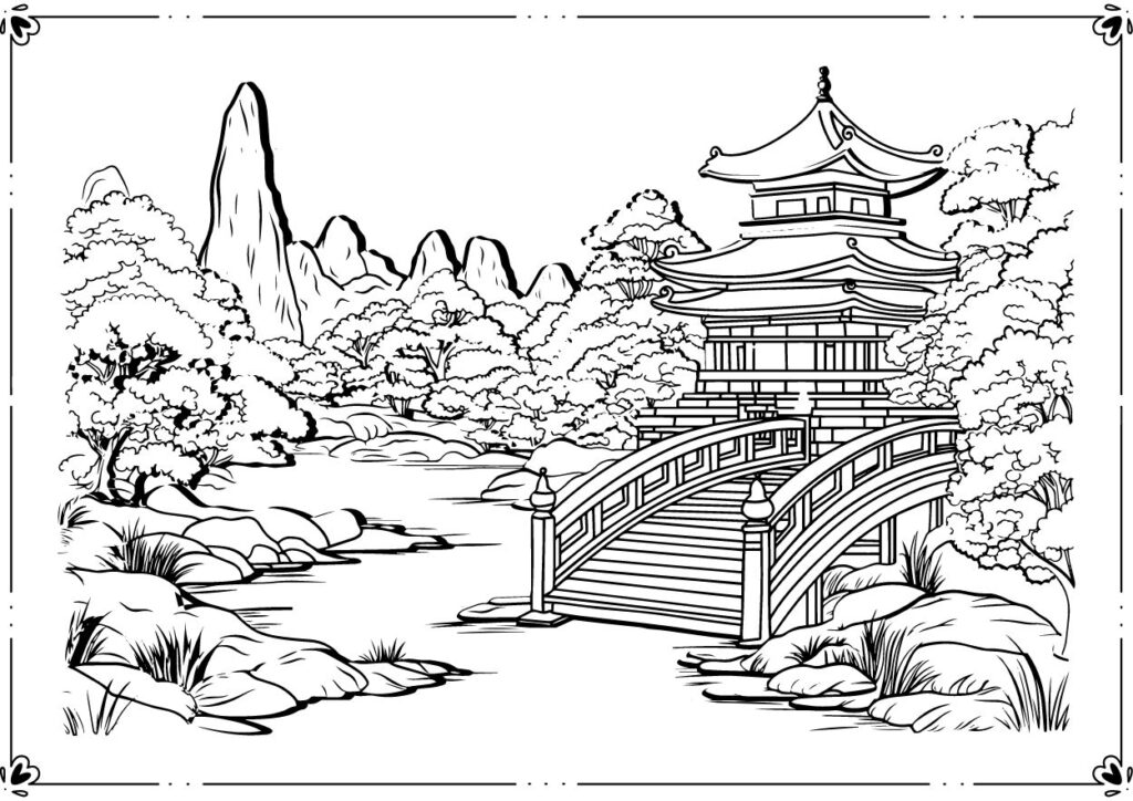 Nature Scenes Coloring Pages