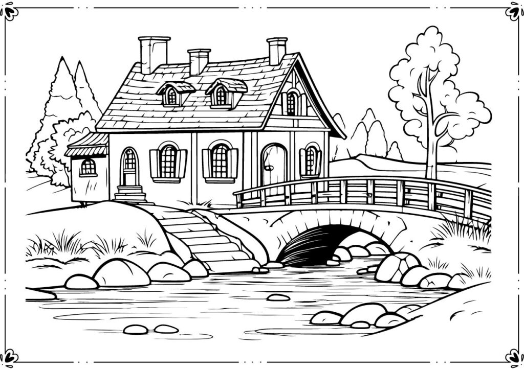 Nature Scenes Coloring Pages