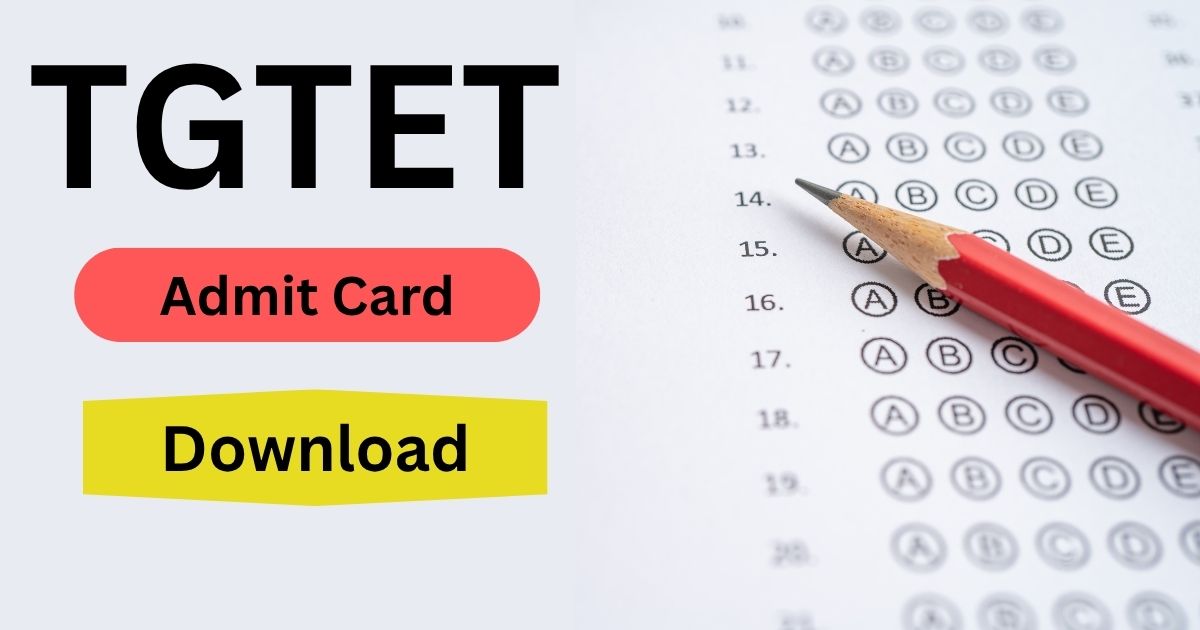 TGTET admit card